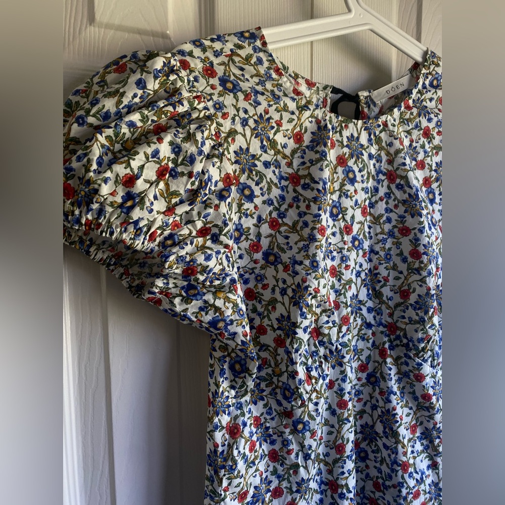 Doen Rhodia floral-print organic cotton-voile midi dress Size S - Picture 6 of 10
